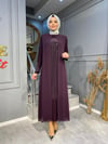 NEVON 4414 ÖNÜ TAŞ İŞLEMELİ ŞİFON ELBİSE