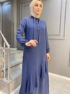 NEVON 4480  Çıtır Puantiye Desenli Çok Şık Elbise
