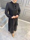 NEVON 4480  Çıtır Puantiye Desenli Çok Şık Elbise