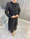 NEVON 4480  Çıtır Puantiye Desenli Çok Şık Elbise