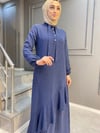 NEVON 4480  Çıtır Puantiye Desenli Çok Şık Elbise