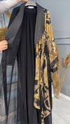 NEVON 46925 İTHAL PREMİUM GOLD VARAK DETAYLI LÜKS ABAYA TAKIM 