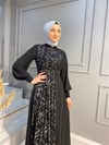 NEVON 470 Baskı ve Seyyar Kemerli Şifon Abiye