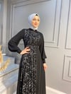NEVON 470 Baskı ve Seyyar Kemerli Şifon Abiye