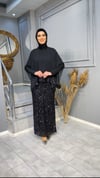 NEVON 4828 ALTI PULPAYET DETAYLI ÜSTÜ ŞİFON ELBİSE