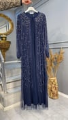 NEVON 488 TAŞ İŞLEMELİ İKİLİ ABAYA TAKIM