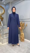 NEVON 5118 TAŞ İŞLEMELİ KREP ABAYA TAKIM