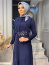 NEVON 563 ÖNÜ ŞİFON VE TAŞ İŞLEMELİ LÜX SİMLİ  ABİYE 
