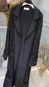 NEVON 605 ÜZERİ TAŞ VE SİM İŞLEME DETAYLI 2'Lİ ABAYA TAKIM