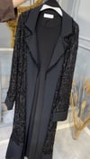 NEVON 605 ÜZERİ TAŞ VE SİM İŞLEME DETAYLI 2'Lİ ABAYA TAKIM