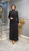NEVON 6118 BELİ TAŞ İŞLEMELİ SİMLİ ESNEK KUMAŞ ABİYE