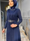 NEVON 627 TAŞ İŞLEME DETAYLI SİM BASKI KUMAŞ LÜKS ABİYE