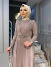 NEVON 627 TAŞ İŞLEME DETAYLI SİM BASKI KUMAŞ LÜKS ABİYE