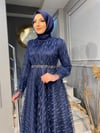 NEVON 635 SİM BASKI KABARTMALI VE TAŞ İŞLEMELİ ABİYE