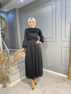 NEVON 70097 KOLLARI TAŞ İŞLEMELİ JAKARLI ABİYE ELBİSE 