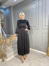NEVON 70097 KOLLARI TAŞ İŞLEMELİ JAKARLI ABİYE ELBİSE 