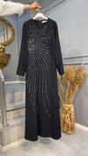 NEVON 7206 TAŞ İŞLEMELİ KREP ABİYE ELBİSE 
