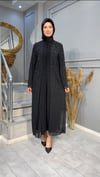 NEVON 7509 TAŞ İŞLEMELİ ŞİFON ABAYA TAKIM