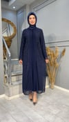 NEVON 7509 TAŞ İŞLEMELİ ŞİFON ABAYA TAKIM