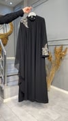 NEVON 7513 TEK TARAFI ŞİFON DETAYLI TAŞ İLŞEMELİ ABİYE