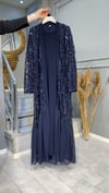 NEVON 7517 PUL İŞLEME DETAYLI VALONLU 2'Lİ ABAYA TAKIM 