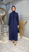 NEVON 7532 KENDİNDEN SİMLİ 2'Lİ ABAYA TAKIM