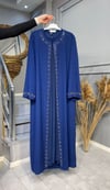 NEVON 7544 TAŞ VE İNCİ İŞLEME DETAYLI ABAYA TAKIM