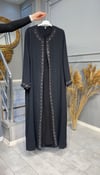 NEVON 7544 TAŞ VE İNCİ İŞLEME DETAYLI ABAYA TAKIM
