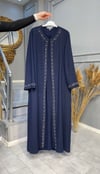 NEVON 7544 TAŞ VE İNCİ İŞLEME DETAYLI ABAYA TAKIM