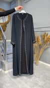 NEVON 7544 TAŞ VE İNCİ İŞLEME DETAYLI ABAYA TAKIM