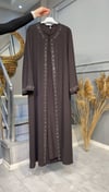 NEVON 7544 TAŞ VE İNCİ İŞLEME DETAYLI ABAYA TAKIM