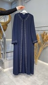 NEVON 7544 TAŞ VE İNCİ İŞLEME DETAYLI ABAYA TAKIM