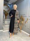 Nevon 7993 Desen ve Payet Detaylı Elbise
