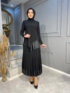 NEVON 900 DERİ DETAYLI PİLİSELİ ETEKLİ TAKIM 