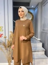 NEVON 910 BROŞ DETAYLI FİTTİLİ PANTALONLU TAKIM 