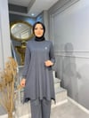 NEVON 910 BROŞ DETAYLI FİTTİLİ PANTALONLU TAKIM 