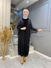 NEVON 9244 TÜL ÜZERİ TAŞ İŞLEMELİ ABAYA TAKIM 