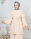 NEVON 9296 OMZU TAŞ İŞLEMELİ ŞİFON PANTOLON TAKIM