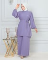 NEVON 9296 OMZU TAŞ İŞLEMELİ ŞİFON PANTOLON TAKIM