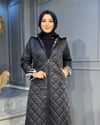 NEVON 934 İÇİ ZEBRA DESEN KÜRKLÜ TAM BOY KAPİTONE KABAN 