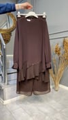 NEVON 9359 ŞERİT TAŞ İŞLEME DETAYLI ŞİFON PANTOLON TAKIM