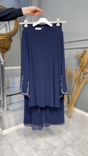 NEVON 9360 KOLLARI TAŞ İŞLEME DETAYLI ŞİFON PANTOLON TAKIM