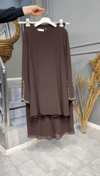 NEVON 9360 KOLLARI TAŞ İŞLEME DETAYLI ŞİFON PANTOLON TAKIM