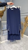 NEVON 9360 KOLLARI TAŞ İŞLEME DETAYLI ŞİFON PANTOLON TAKIM