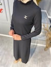 NEVON 944 FİTİLLİ ÖRME TRİKO DÜZ ELBİSE