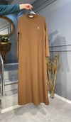 NEVON 944 FİTİLLİ ÖRME TRİKO DÜZ ELBİSE