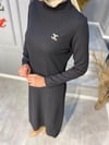 NEVON 944 FİTİLLİ ÖRME TRİKO DÜZ ELBİSE