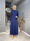 NEVON 944 FİTİLLİ ÖRME TRİKO DÜZ ELBİSE