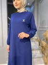 NEVON 948 FİTİLLİ ÖRME TRİKO VALONLU ELBİSE