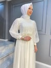 nevon g-412 üstü işlemeli tül abiye